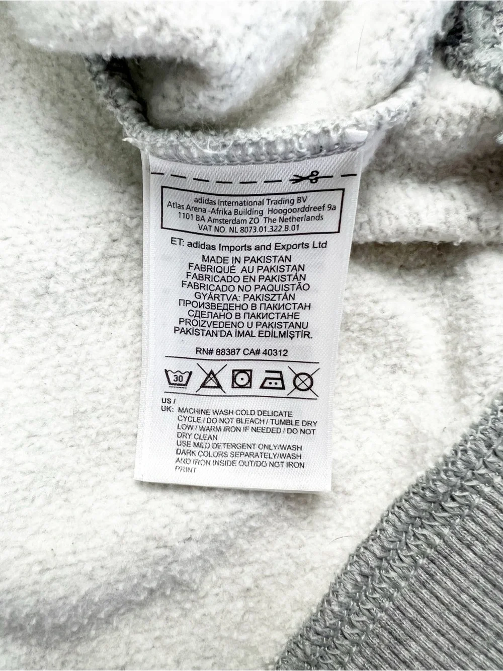 Adidas Originals Trefoil Crewneck Heather Grey Pullover‎ Sweatshirt Size Medium